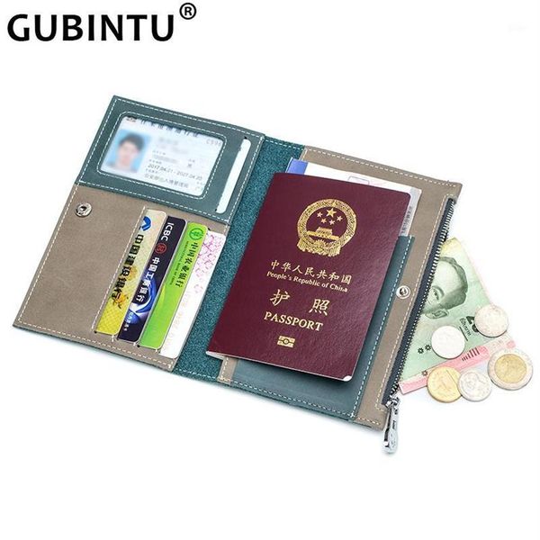 GUBINTU Führerscheintasche, Spaltleder auf Hülle für Auto, Fahrdokument, Kartenhalter, Reisepass, Brieftasche, Tasche, Zertifikat, Etui 1183w