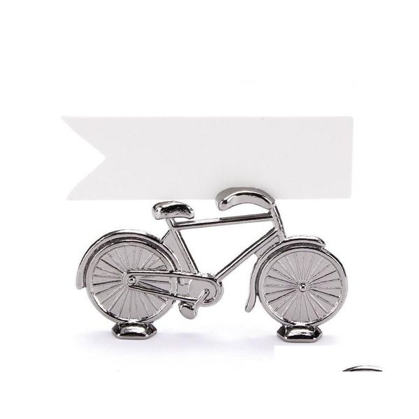 Altre forniture per feste per eventi Creative Vintage Bicycle Bike Table Place Card Holder Nome Numero Wedding Memo Clip Ristoranti Decorat Dhmab