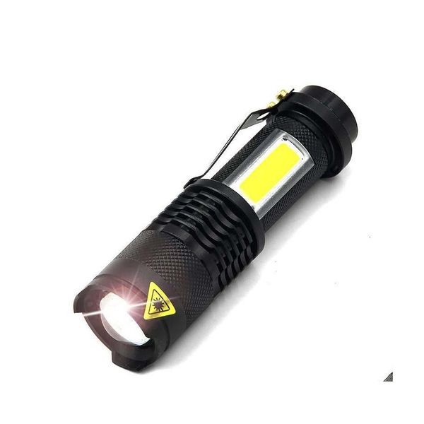 Taschenlampen Brelong Cob LED-Taschenlampe, superhell, 4 Modi, Mini-Handheld, wasserdicht, Taschenlicht, einstellbarer Fokus, Drop-Lieferung, Lichter DHCML