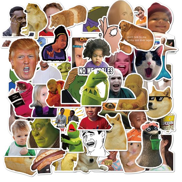 50Pcs Internet celebrity divertente meme sticker Wacky Graffiti Kids Toy Skateboard auto Moto Bicicletta Decalcomanie all'ingrosso