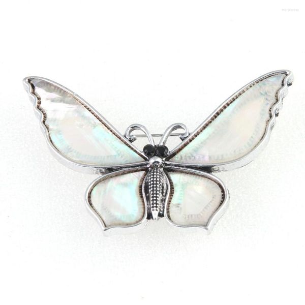 Broches shell natural broche grande formato de borboleta preto broche