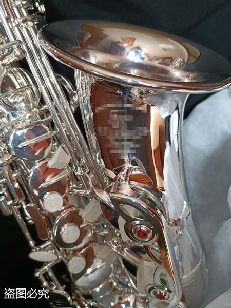 2022 Novo saxofone alto Mark VI Silver Plated E PROFISSIONAL PROFISSIONAL SAX MUSICAL SAX COM CASE BRASS JOBRE. bocal livre