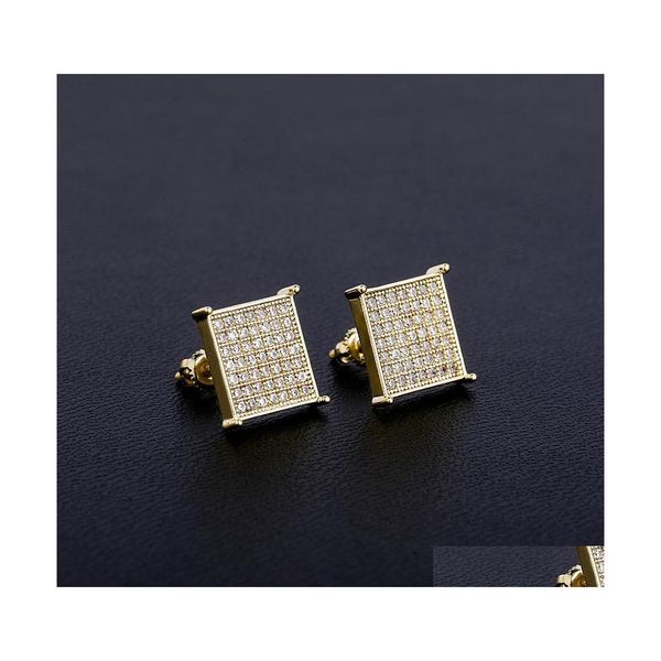 Мужские мужские ювелирные изделия Bling Bling Ear 3 Colory Clound Back Back Micro Pave Cz Серьга для MEN1 596 Q2 Серьги доставки DHXMT