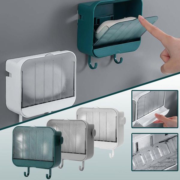 Ящики для хранения мыльные блюда с дренажной настенной настенной губкой -держатель для ванной Организатор для ванной