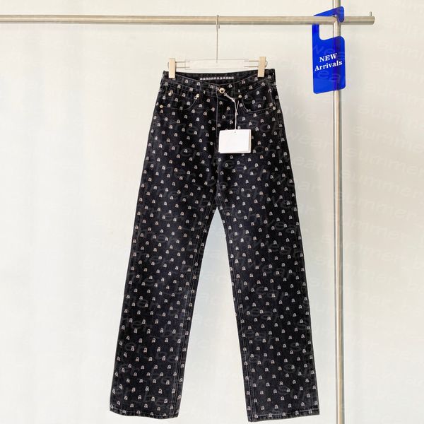 Скупка с атмосфером джинсы женщины с высокой талией джинсы винтажные черные джинсы весна лето прямые брюки