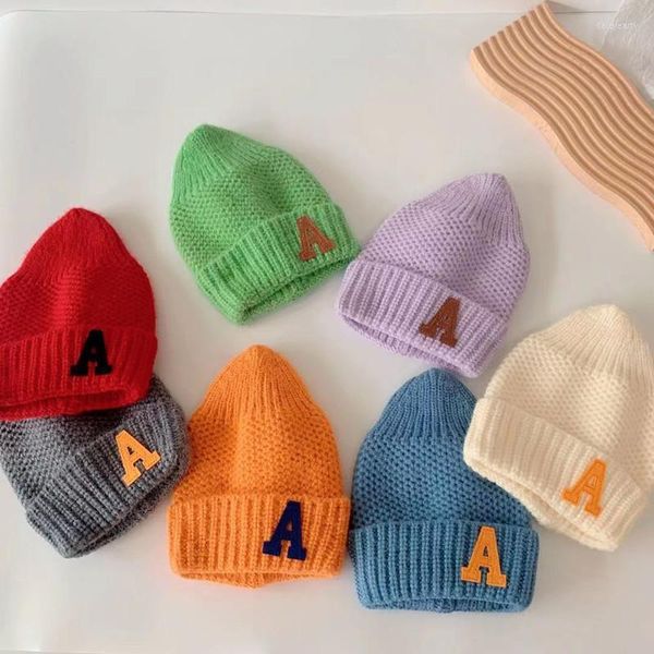 Berretti Cappelli invernali per bambini caldi per bambini Bambini Berretto da ragazzo lavorato a maglia Cappello da bambina Casquette Bonnet Moda carina all'ingrosso