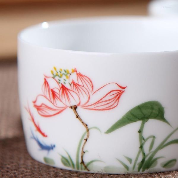 Copos pires genuíno xícara de chá pintado à mão xícara de chá mão pu'er cerâmica meditação sala suprimentos teaset porcelana-