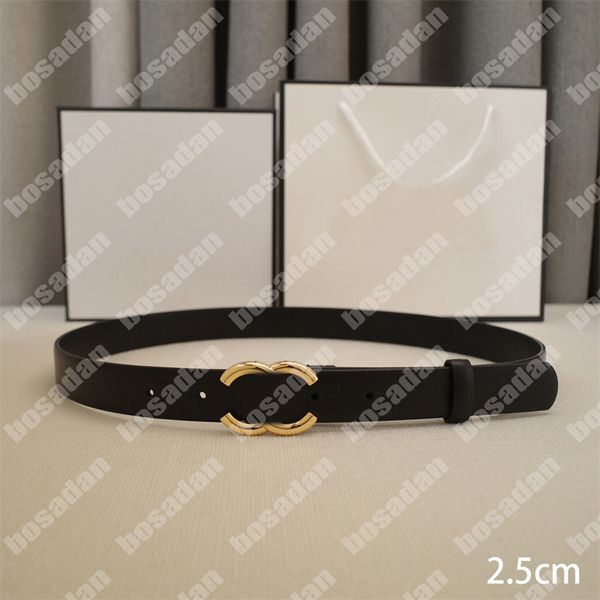 Mode Womens Belt Designer Kowsking￼rtel Luxus silberne Schwarz Gold Bronze Schnalle Frau Bund Breite 2,5 cm Mens Cintura Decken G￼rtel