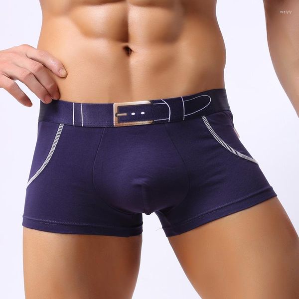 Underpants 2023 Модные новинки Дизайнер мужчина сексуальный большой пенис мешочек хлопковые боксеры нижнее белье/гей -мужчина длинные трусики