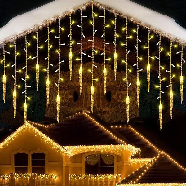 Dizeler yıl Icella Peri Perde Işık Dize Şelalesi Açık Dekor Sarkı Led Xmas Dekorasyon Noel