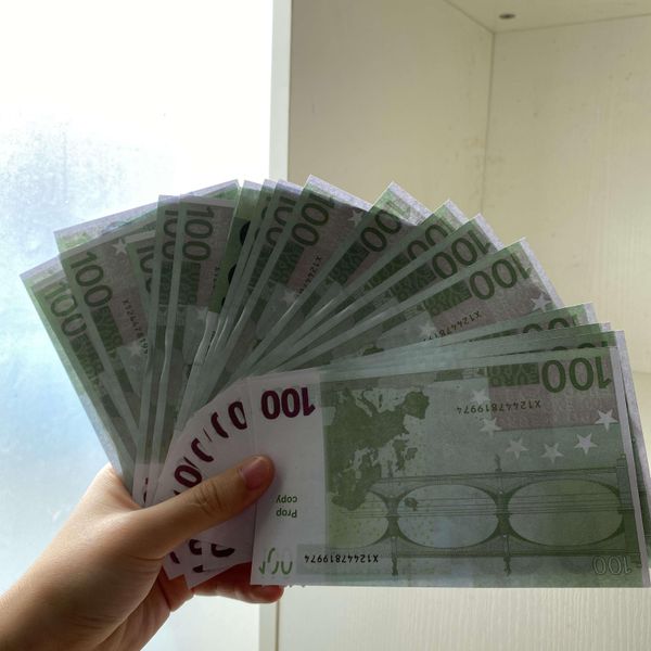 Partyzubehör oder Money Realistic Euro Großhandel US Kids Play Copy 100 Spiele Spielzeugpapier 100pcs/Pack Banknote Family ftxtl