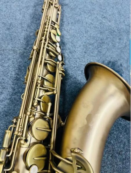 Пользовательский бренд R54 Tenor Saxophone Sax Professional Musical Instruments Antique Mopper Simulation Brass с корпусом