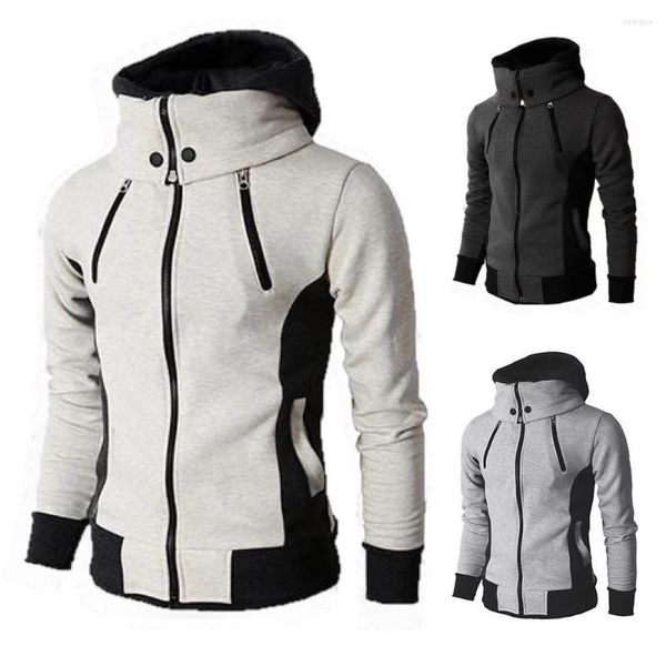 Herren Hoodies Zipper Männer Jacken Herbst Winter Casual Fleece Mäntel Bomber Jacke Schal Kragen Mode Mit Kapuze Männliche Outwear Sportswear