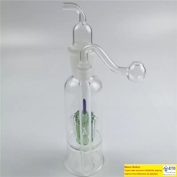 10mm piattaforme petrolifere femminili bong bong di acqua di vetro spesso per fumare piattaforme petrolifere colorate bong bruciatore a nafta nuovi mini bong di vetro narghilè