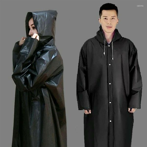 Trench da uomo 1 Cappotto da pioggia Donna Uomo Giacca antivento impermeabile Impermeabile in PVC spesso Poncho con cappuccio Abbigliamento antipioggia da uomo