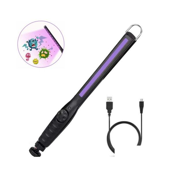 UV -Lichter 21LEG tragbare keimtaute Lampe Handheld Desinfektionsstift wiederaufladbare bakterielle Sterilisation Light Kills Milben Haushalt Dhhyy