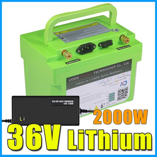 36V 40AH E-Bike-Roller-Lithiumbatterie 1000W 2000W BMS 42V-Akku