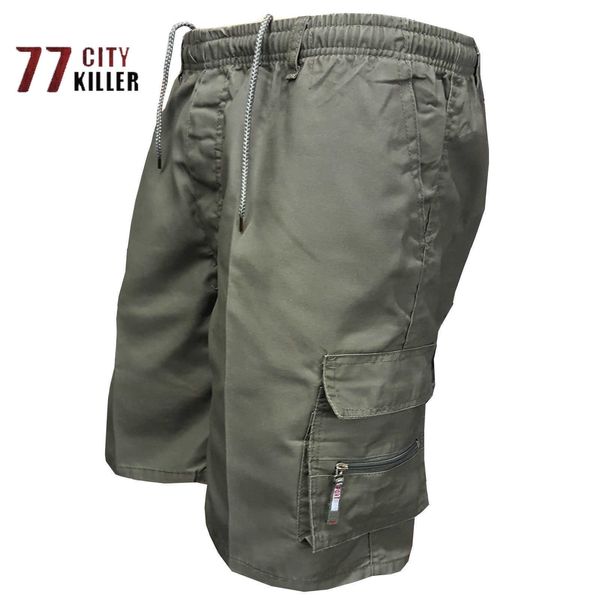 Short shorts de verão macacão casual esportes soltos jogging tático calças de cinco pontos de algodão cintura elástica de bolso Y2302