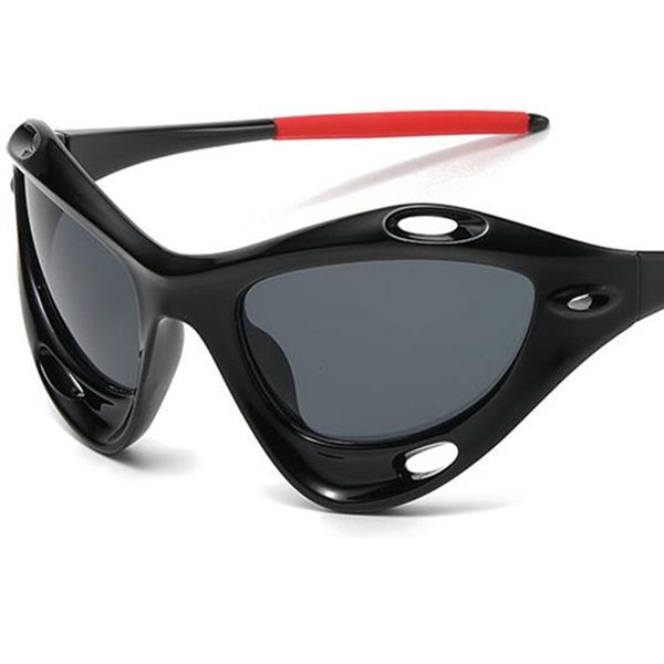 NOVITÀ Occhiali da sole Unisex Cat Eye Occhiali da sole Design cavo Occhiali anti-UV Occhiali da ciclismo all'aperto Montatura oversize Ornamentale