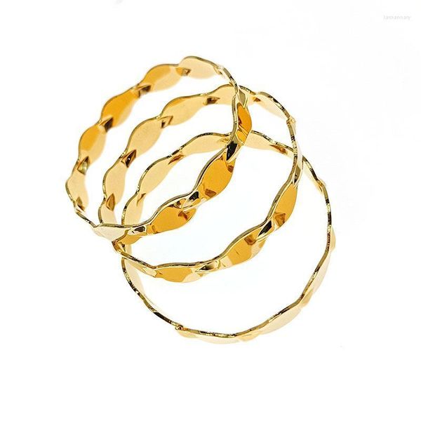 Bangle Bracciale per bambini in rame placcato oro 18 carati Dubai Arabian Jewelry Charm Regali per bambiniBangle Lars22