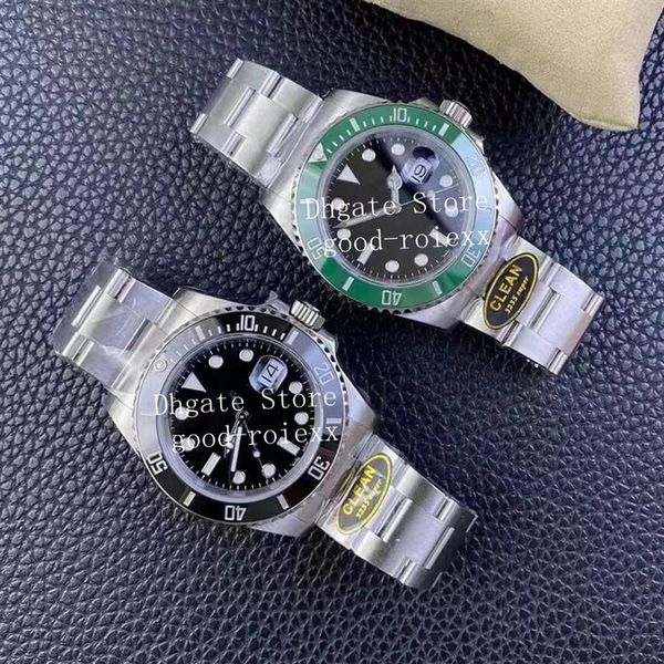 41mm Orologio impermeabile da uomo Clean Factory Cal 3235 Orologi automatico Nero Verde Ceramica Eta Uomo Acciaio 904L 126610 Dive Power308D