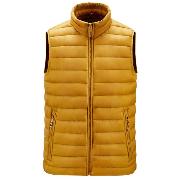 Giacca da uomo Gilet senza maniche Moda invernale Cappotti sottili casual Abbigliamento di marca Gilet da uomo imbottito in cotone Taglia grande 2021