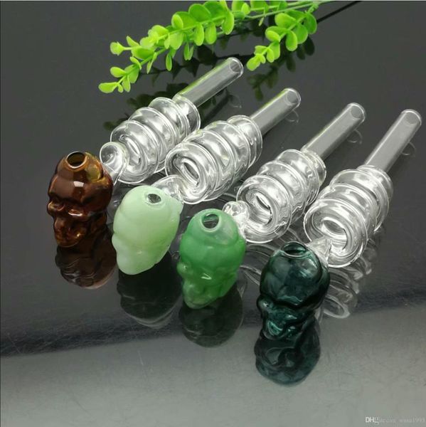 Glas-Räucherpfeife Wasser-Shisha Mehrkreis-Seidenskelett-Glas-Wok