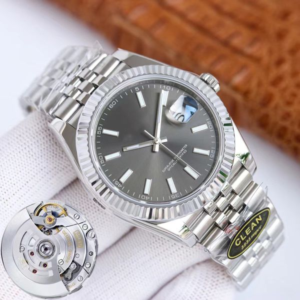 ro rols role 11 Color Clean Factory Orologi da uomo ETA3235 V11 Quadrante blu automatico Numeri romani 126334 Orologio impermeabile Datejust con zaffiro 904L Originale