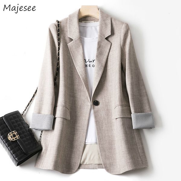 Damenanzüge, Blazer, Damen, trendig, Patchwork, koreanischer Chic, Frühling, lose Taschen, Dame, elegante Mäntel, Single Button, minimalistisch, Oberbekleidung, Langarm, 230208