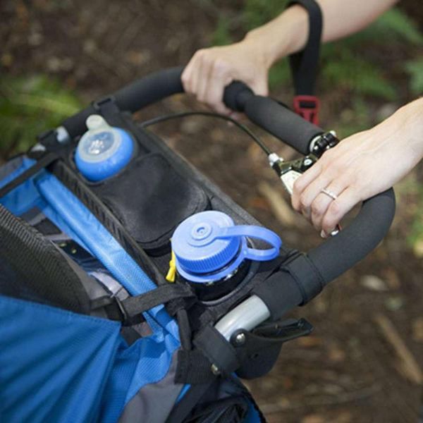 Borse portaoggetti Borsa organizer per passeggino in tessuto Oxford nero per accessori per carrelli per bambini Acqua potabile da viaggio all'aperto