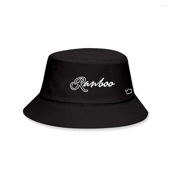 Boinas ranboo chapéu ranbucket carta de moda impressão bucket sonho smp fisherman's 02