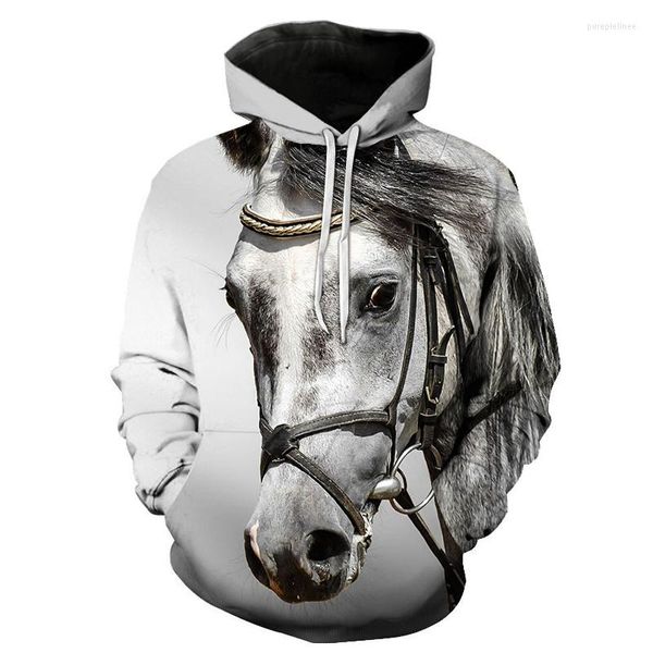 Men's Hoodies Horse Win Win Success Instant Success 3D Imprimir Implicação Interessante Design de Animal Man Woman Streetwear Pullover Casual Sweatshirt