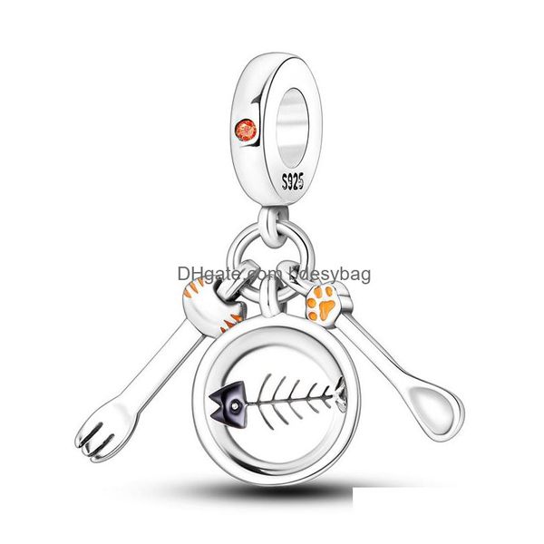 Charms Warm Life Pet Kitchen Plate Scoop Silber Farbe Dangle Charm Fit Frauen Armband Halskette Anhänger Weihnachten Schmuck Bead Dh1M8