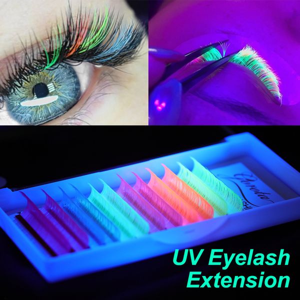 Инструменты макияжа Gorota UV Neon Lash Exttenion Glow в темных ресницах