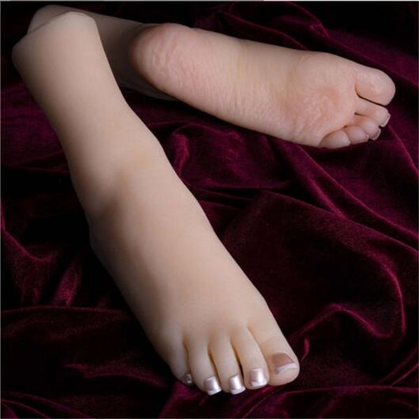 2023 Nagelpraxis Abnehmen Weiblicher Fuß Mannequins Verlängerte Maniküre Künstliche Requisiten Schießen Display Mädchen Fußmodell mit knöchernem E137