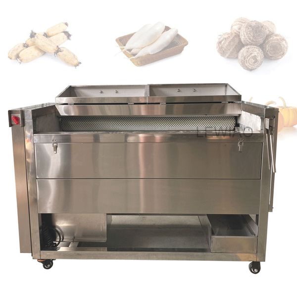 Automatische Küchenkartoffel-Ingwer-Rollenwaschbürste, Schälmaschine, Lotuswurzelschäler