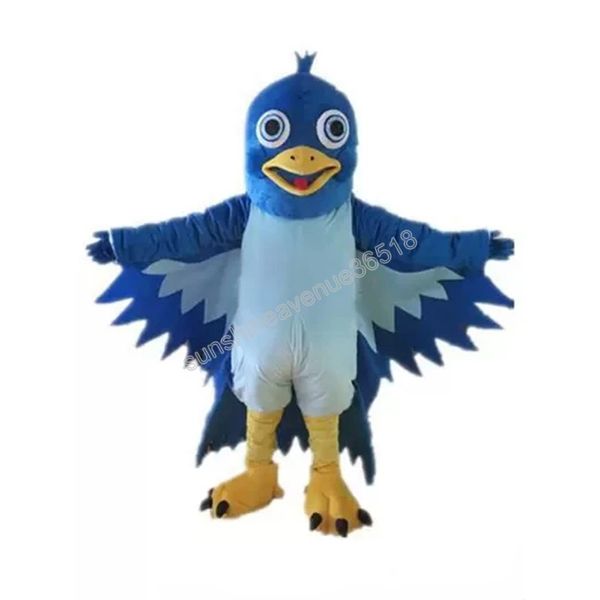 Blauer Vogel Maskottchen Kostüm Top Cartoon Anime Thema Charakter Karneval Unisex Erwachsene Größe Weihnachten Geburtstag Party Outdoor Outfit Anzug