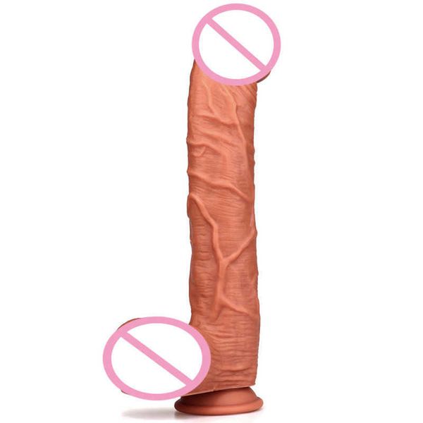 NXY DILDOS LONG ремешок на реалистичных штанах фаллоимитации для женщин -мужчин пары Strapon Candies Силиконовый анальный плагин гей для взрослых секс -продукты 0804