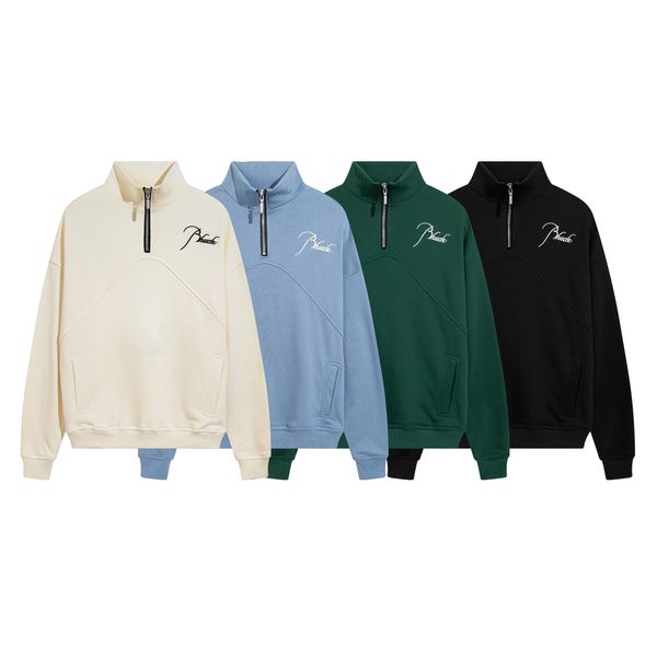 Rhude Moda Erkek Hoodies Tasarımcı Erkek Kadın Tişörtü Rahat Kapşonlu Harf Baskılı Lüks Marka S-XL