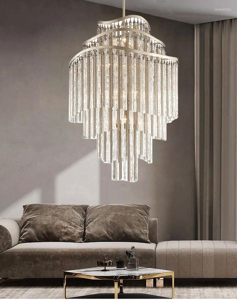 Lampadari Nappe americane Apparecchio per luci di cristallo Classico europeo Lampadario di lusso Camera da letto Villa Home El Lampade per interni