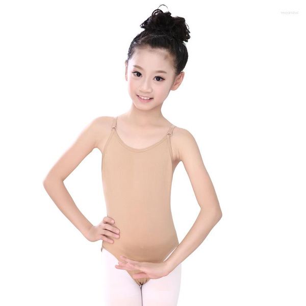 Stage desgaste meninas Camisole contaminando collant com tiras ajustáveis ​​dança Kids Body Girl Gymnastics Underwear