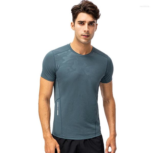 Erkek Tişörtleri Yaz Tasarım Spor giyim Erkekler Hızlı Kuru Spor T-Shirt Fitness Sıkı Kısa Kollu Erkek Spor Salonu Sıkıştırma Üstleri Vücut Geliştirme