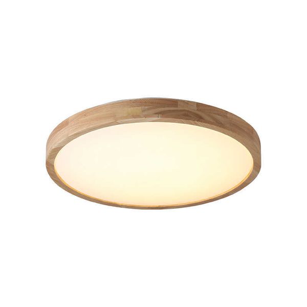 Luci Modern Ultra-sottile 7cm Lampada in legno Telecomando Paralume in acrilico Plafoniera Soggiorno Camera da letto Decorazione Illuminazione 0209