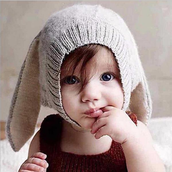 Cappelli Berretti Adorabile Bambino Bambini Ragazza Ragazzo Neonato Inverno Caldo Cappello lavorato a maglia all'uncinetto Beanie Sciarpa Carino copricapo con orecchio lungo