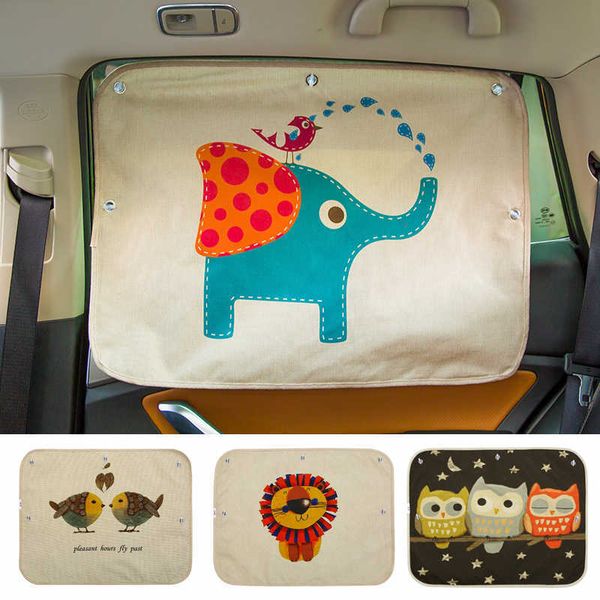 Parabrezza per auto Tende per tende da sole per auto Cute Cartoon Car Styling Finestra laterale posteriore Parasole Proteggi tende per finestre 70cm * 50cm