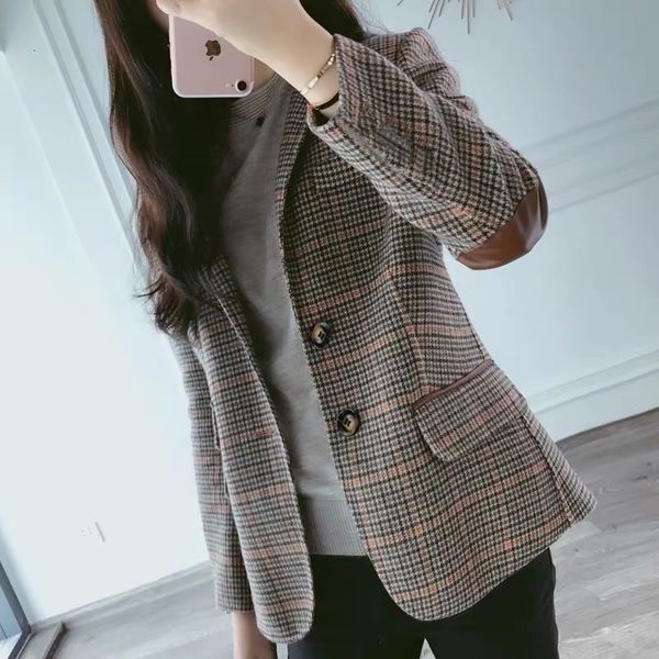 MENINAS TERS BLAZERS MODAGEM BUSINESS EMPRESA DE MULIDAS MUNHAS DE TRABALHO DE TRABALHO SENHORAS DAS LANÇAS LONGA LANÇA VINTAGE BLAZER 230209