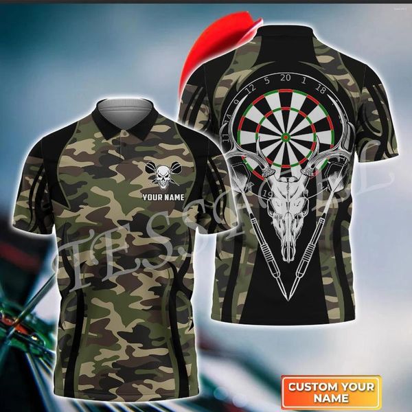 Мужские Polos Custom Имя спортивные игроки Darts Пивной клуб тату