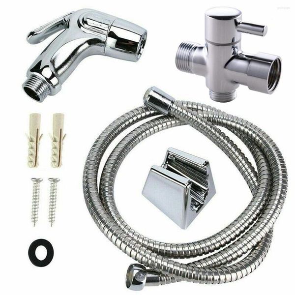 Küchenarmaturen Hand-WC-Bidet-Sprayer-Set Kit Douche Badezimmer Windel-Reinigungsschlauchhalter