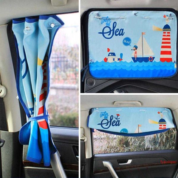 Auto Sonnenschatten Auto Cover Cartoon Heckseiten Fenster Vorhang Film Auto Sonnenschild Visier Wärme UV -Schutz für Babykinder Kinder