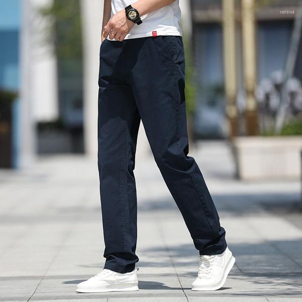 Pantaloni da uomo Abbigliamento da uomo casual sottile Pantaloni cachi neri per tuta da uomo dritta Cotone estivo 2023